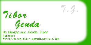 tibor genda business card